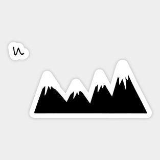 Mountain Sticker- Black - Nature Trendy Sticker